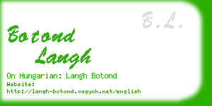 botond langh business card